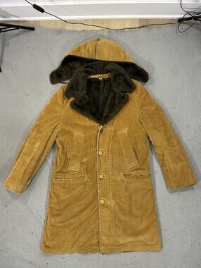 Vintage Great Western Gleneagles Coat Mens 36 Brown Corduroy Western Ranchwear